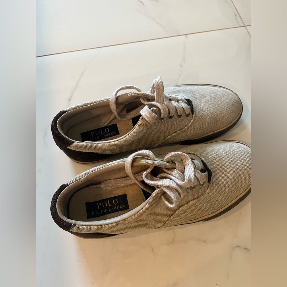 Polo by Ralph Lauren Men's Beige and Brown Sneakers